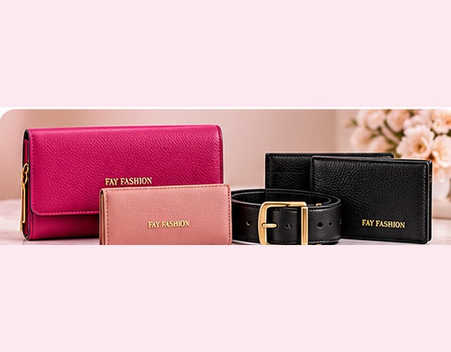 Illustrative leather accessories category photograph
